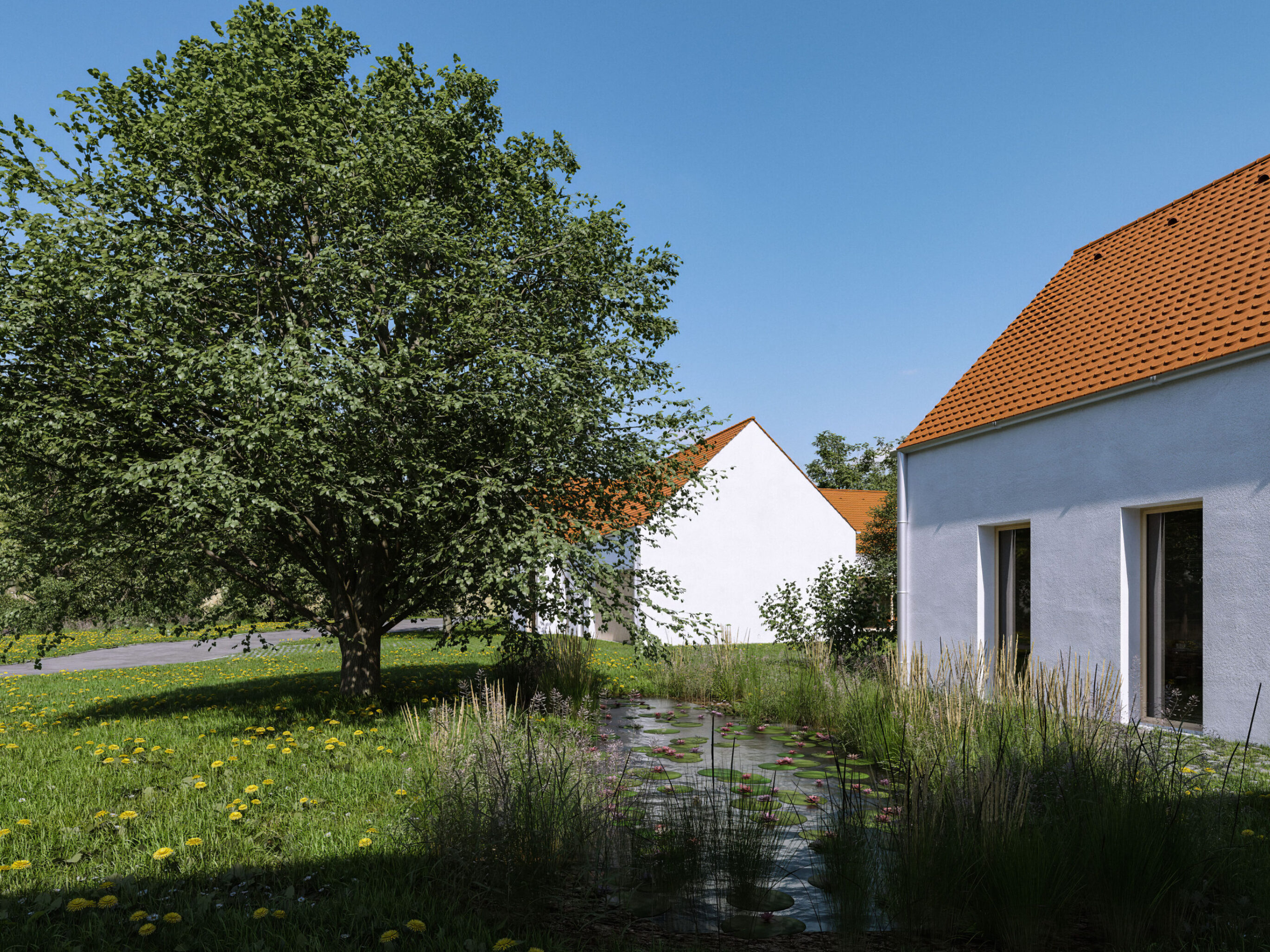 Family Houses Klec landscape visualisation
